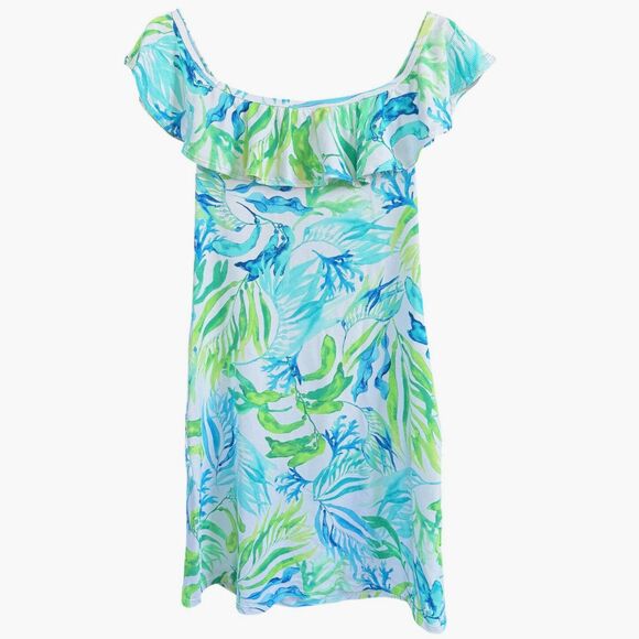 NWT Tommy Bahama Island Cays Sea Fronds Off-the-Shoulder Spa Dress S - Picture 5 of 7